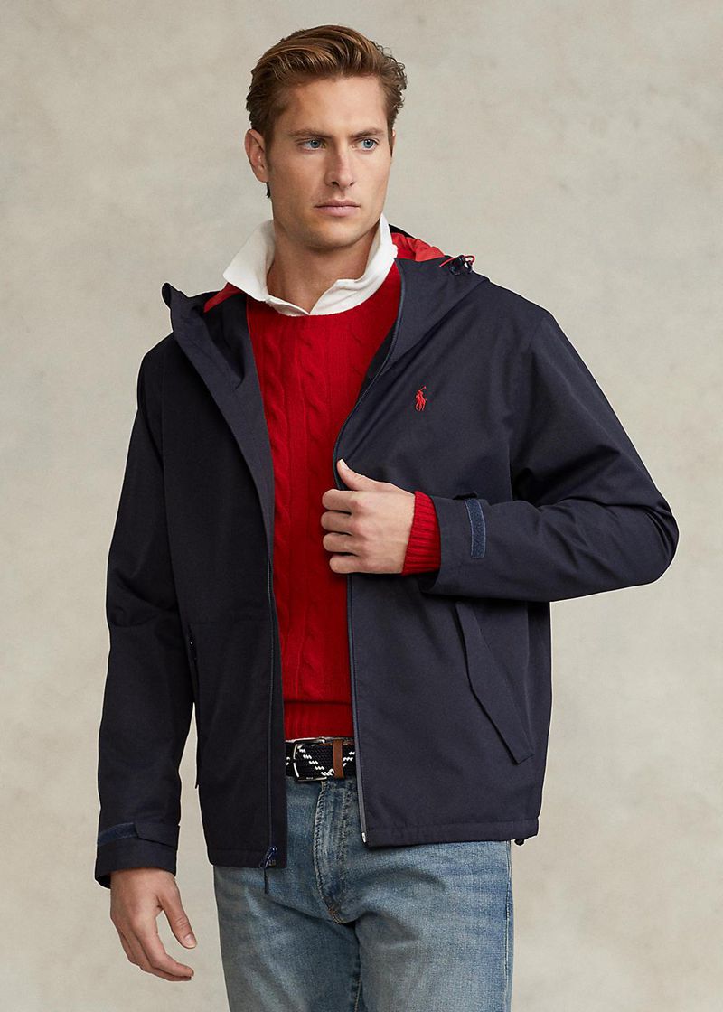 Chaqueta Polo Ralph Lauren Hombre Water-Resistant Hooded Chile Azul Marino GNXOE-3620